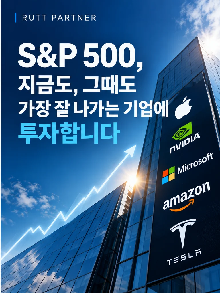 시대 변화 속에서 살아남는 우수 기업 집합에 장기 투자하는 S&P500의 개념 이미지