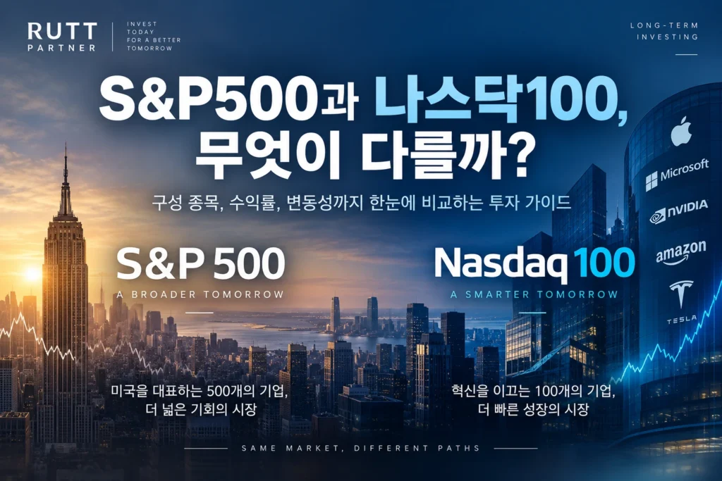 S&P500과 나스닥100 차이 장기투자 비교 대표 이미지